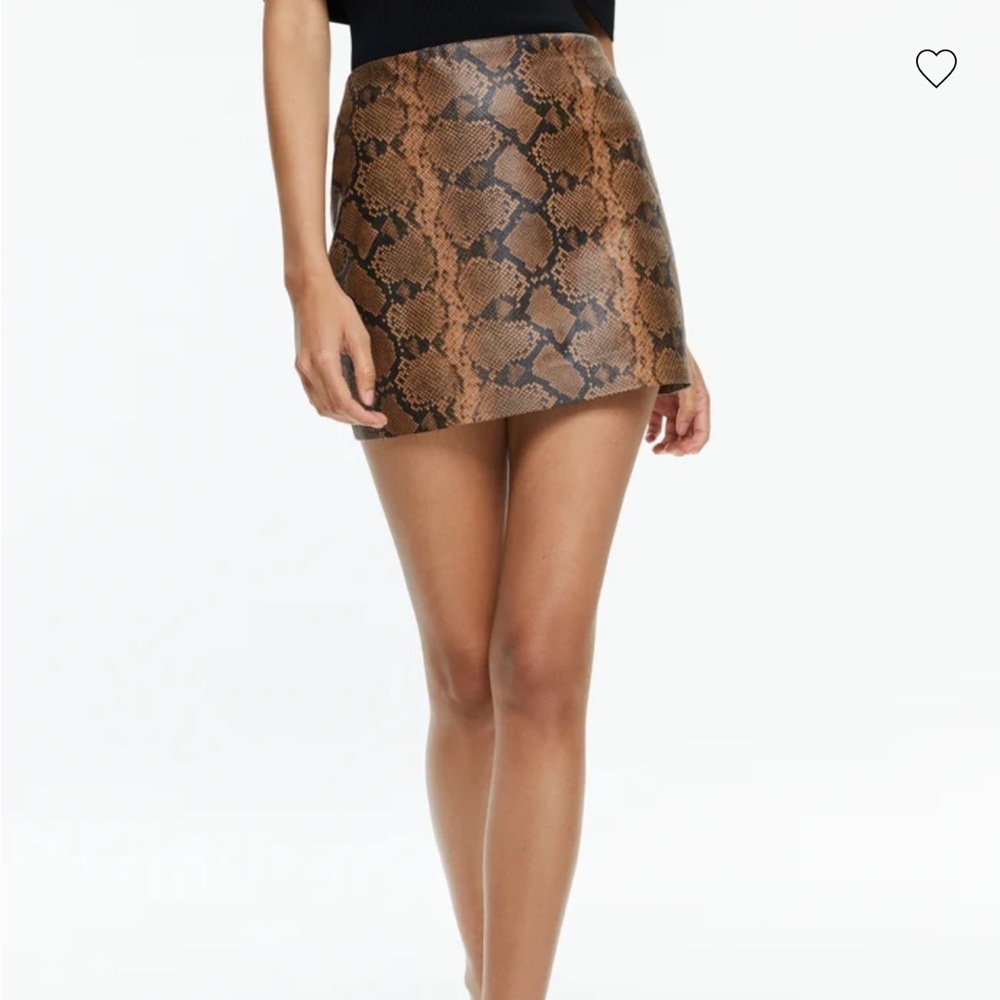 Alice and Olivia ELANA VEGAN MINI SKIRT